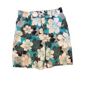 Boy's 4T Swim Trunks Circo Floral Drawstring w/ Liner